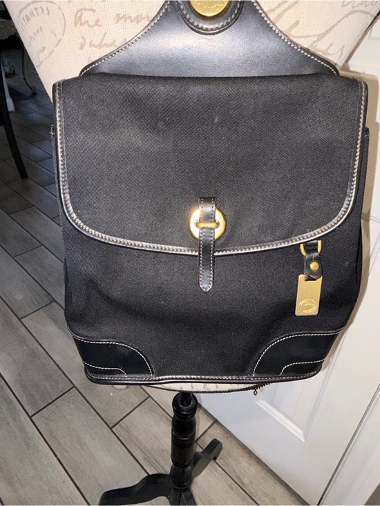 dooney and bourke leather backpack & Blue Pebble Cell phone pocket Dooney and Bourke green leather